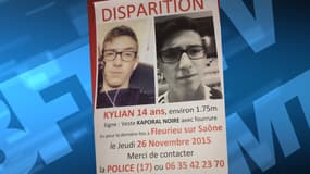 L'appel à témoins diffusé par les proches de Kylian, porté disparu. 