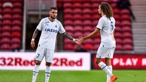 Jonathan Clauss et Mattéo Guendouzi avec l'OM