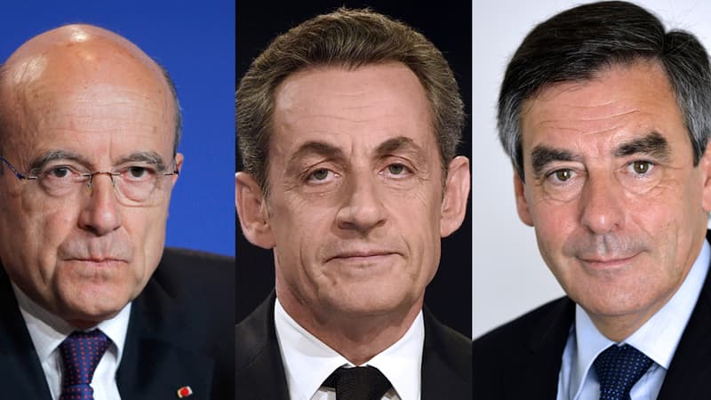 De gauche à droite, Alain Juppé, Nicolas Sarkozy et François Fillon