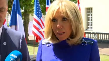 Brigitte Macron, le 4 juillet lors du G7 de l'éducation à Sèvres (Hauts-de-Seine).