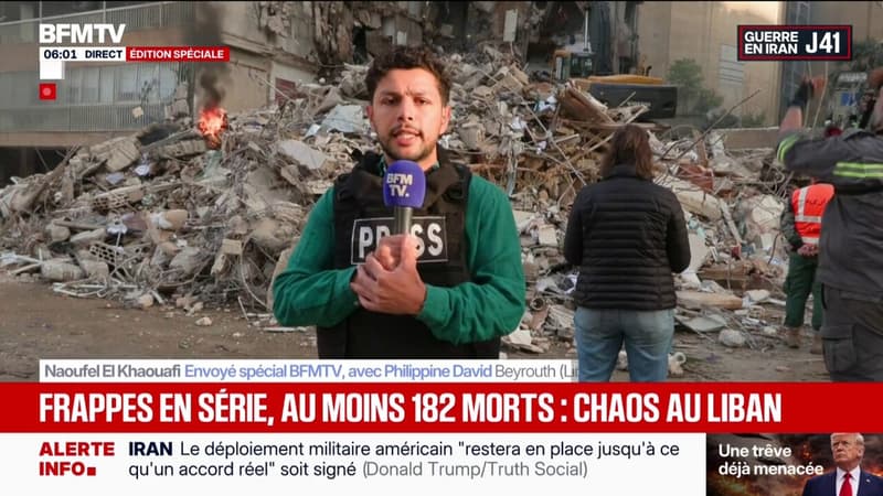 Guerre au Moyen-Orient: les images des dégâts après les frappes israéliennes sur Beyrouth au Liban