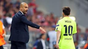Pep Guardiola et Lionel Messi en 2015