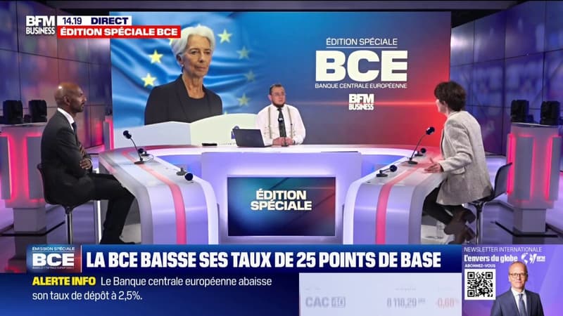 La BCE baisse ses taux de 25 points de base