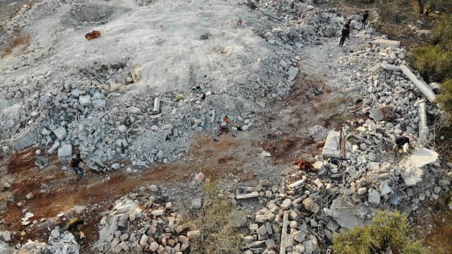 Barisha, près d'Idleb, dans le nord-ouest syrien, site de l'intervention contre al-Baghdadi.