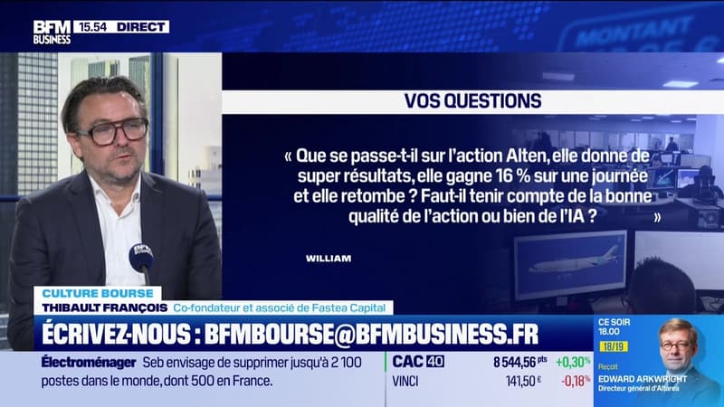 Culture Bourse : « Que se passe-t-il sur l’action Alten ? Faut-il tenir compte de la bonne qualité de l’action ou bien de l’IA ? » , par Julie Cohen-Heurton - 25/02