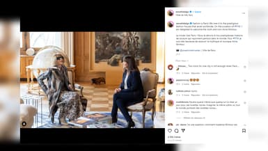 La maire de Paris a publié sur son compte Instagram une photo d'elle et de la célèbre rédactrice en cheffe du magazine Vogue à l'occasion de la Fashion Week de Paris.
