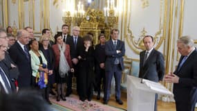 Jean-Marc Ayrault a présenté les voeux du gouvernement à François Hollande vendredi à l'Elysée