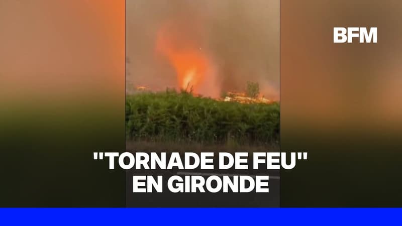 Incendies: une "tornade de feu" filmée en Gironde