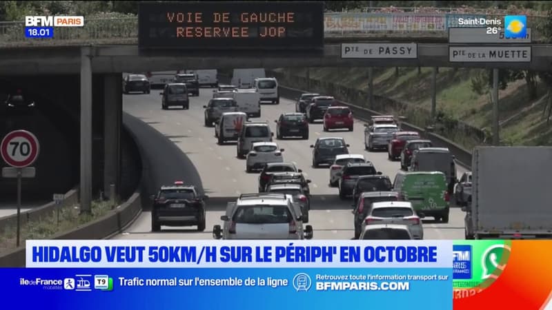 Île-de-France: Anne Hidalgo veut abaisser la vitesse sur le périphérique à 50km/h 