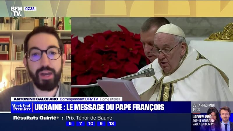 Le message en référence à la guerre en Ukraine du Pape pendant la messe de Noël