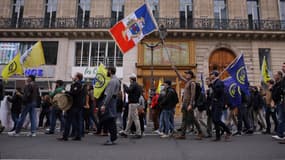 Une manifestation de l'Action française à Paris, le 14 mai 2023