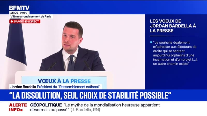 "Il n'y a pas de différence de ligne politique entre Marine Le Pen et moi", affirme Jordan Bardella