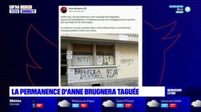 Lyon: la permanence de la députée Anne Brugnera taguée