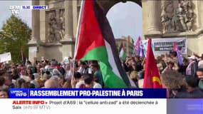 Paris: le rassemblement pro-palestinien prévu aujourd'hui a débuté sur la place de la République