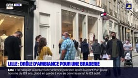 Lille: drôle d'ambiance pour une braderie