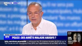 Protestation des policiers: "S'il y a des policiers en arrêt de travail, c'est quand même l'expression d'une certaine souffrance", pour Serge Smadja (secrétaire général de SOS Médecins)