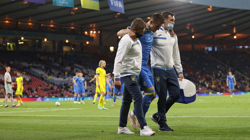 Euro 2021: grave blessure pour l'Ukrainien Besedin, absent plusieurs mois