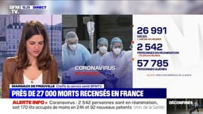 Coronavirus: 26.991 morts depuis de le début de l'épidémie en France, 348 ces dernières 24h