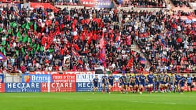 Les joueurs de l'ASBH au Stade de la Méditerrannée à Béziers (illustration)