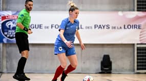 Lena Jouan, lors du match face à la Finlande avec l'équipe de France de futsal, le 7 novembre 2023