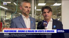 Grasse: Bruno Le Maire en visite dans une parfumerie