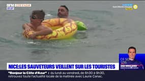 Nice: les sauveteurs en mer veillent sur les touristes 