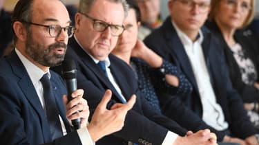 Édouard Philippe à Plomordiern, le 15 février 2019