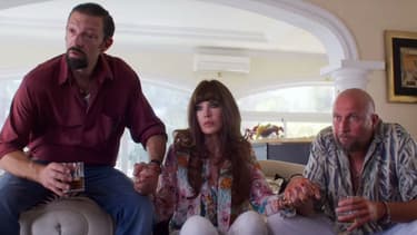 Vincent Cassel, Isabelle Adjani, François Damiens dans "Le Monde est à toi" de Romain Gavras, en salles le 15 août 2018.