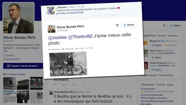 Le profil Twitter d'Olivier Burlats, élu FN de Haute-Savoie.