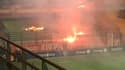 Les flammes dans le parcage