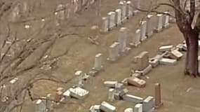 Les images du cimetière juif de Saint Louis vandalisé diffusées par CNN