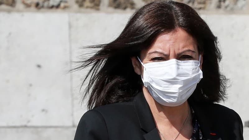 Anne Hidalgo lors d'une cérémonie au Sacré Coeur à Paris, le 9 avril 2020