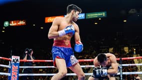 Ryan Garcia face à Romero Duno lors du combat pour le titre WBC, le 2 novembre 2019 à Las Vegas