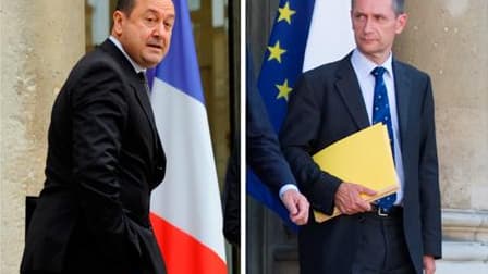 Des parlementaires ont auditionné Bernard Squarcini (à gauche), patron de la Direction centrale du renseignement intérieur (DCRI), et Frédéric Péchenard, directeur général de la police nationale, sur fond de soupçons sur la mise en place par le pouvoir d'