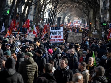 La manifestation contre la réforme des retraites le 7 février 2023 à Lyon