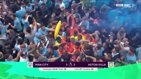 De Bruyne exfiltré par la sécurité de Manchester City à l'Etihad Stadium, le 22 mai 2022