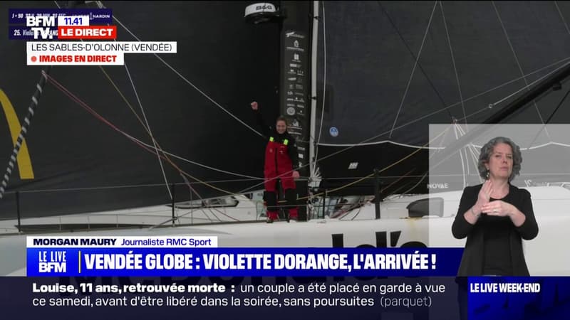 Vendée Globe: la benjamine de la course nautique, Violette Dorange, est arrivée aux Sables-d'Olonne