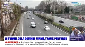 Paris: le tunnel de la Défense fermé jusqu'à lundi matin, le trafic perturbé