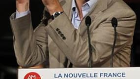 Arnaud Montebourg lors d'un meeting à Paris, fin juin. Le candidat à la primaire socialiste a défendu dimanche, lors de sa Fête de la rose, son concept de "démondialisation" et s'est dit en mesure de remporter le scrutin pour être le candidat du PS en 201