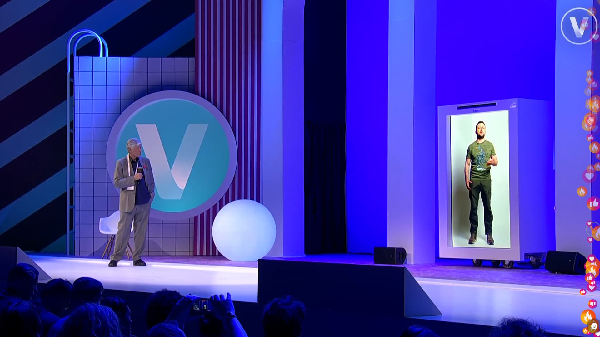 L'hologramme du président Zelensky, Vivatech 16 juin 2022 L'hologramme du président Zelensky, Vivatech 16 juin 2022