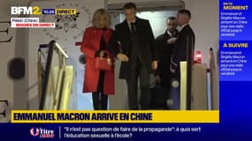 Visite d'État en Chine: l'arrivée d'Emmanuel et Brigitte Macron à Pékin