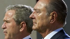 Jacques Chirac avec George W. Bush en 2004