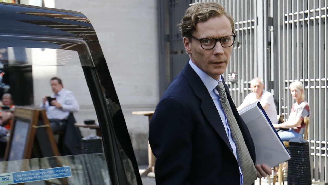 Alexander Nix avant de témoigner devant le parlement britannique le 6 juin 2018 - Londres