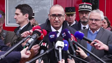 Laurent Nunez, ministre de l'Intérieur, à Trévoux, au lendemain de l'explosion mortelle d'un immeuble, le 16 décembre 2025