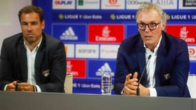 Bruno Cheyrou et Laurent Blanc à l'OL