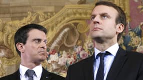 Manuel Valls et Emmanuel Macron.