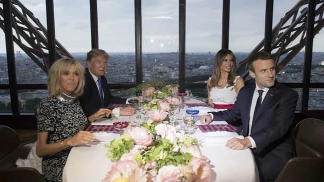 Les couples présidentiels au Jules Verne.