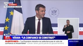 Motion de censure de LFI: Olivier Véran n'est "pas surpris" mais estime qu'il s'agit "d'une drôle de méthode"