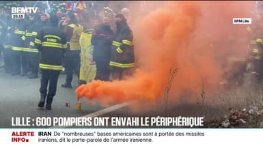 Plus de 600 pompiers du Nord ont manifesté ce jeudi à Lille