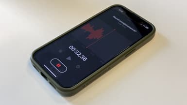 L'application Dictaphone, sur un iPhone 